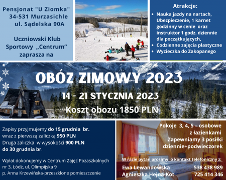 obóz zimowy 2023